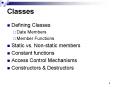 Classes PowerPoint PPT Presentation