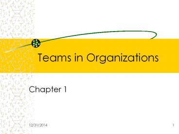 Teams in Organizations
