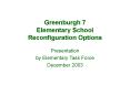 Greenburgh 7 Elementary School Reconfiguration Options PowerPoint PPT Presentation