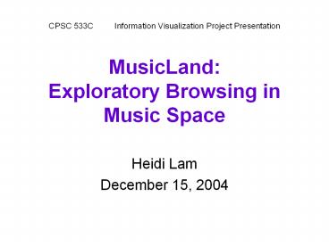 MusicLand:%20Exploratory%20Browsing%20in%20Music%20Space