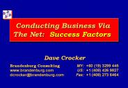 Conducting Business Via The Net: Success Factors