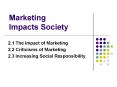 Marketing Impacts Society PowerPoint PPT Presentation