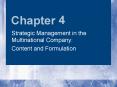 Strategic Management in the Multinational Company: PowerPoint PPT Presentation
