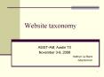 Website taxonomy PowerPoint PPT Presentation