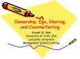 Ownership, Ego, Sharing, and Counterfeiting