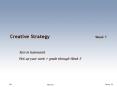 Creative StrategyWeek 7 PowerPoint PPT Presentation