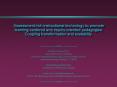 Assessment-rich instructional technology to promote learning-centered and inquiry-oriented pedagogies: Coupling transformation and scalability. PowerPoint PPT Presentation