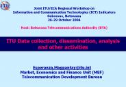 ITU Data collection, dissemination, analysis and other activities