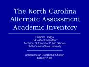 The North Carolina Alternate Assessment Academic Inventory