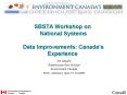 SBSTA Workshop on National Systems Data Improvements: Canadas Experience PowerPoint PPT Presentation