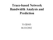 Trace-based Network Bandwidth Analysis and Prediction