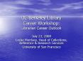 UC Berkeley Library Career Workshop: Librarian Career Outlook PowerPoint PPT Presentation