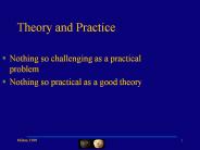 Theory and Practice