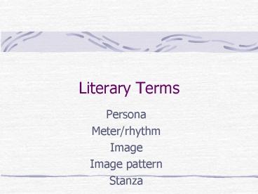 Literary Terms