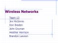 Wireless Networks PowerPoint PPT Presentation