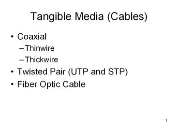 Tangible Media (Cables)