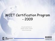 WCET%20Certification%20Program%20-%202009