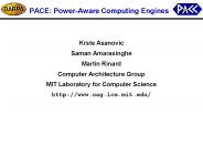 PACE: Power-Aware Computing Engines