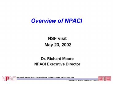 Overview of NPACI