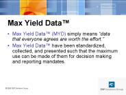 Max Yield Data