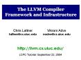 The LLVM Compiler Framework and Infrastructure PowerPoint PPT Presentation