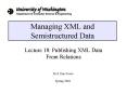 Managing XML and Semistructured Data PowerPoint PPT Presentation