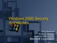 Windows 2000 Security Features Overview PowerPoint PPT Presentation