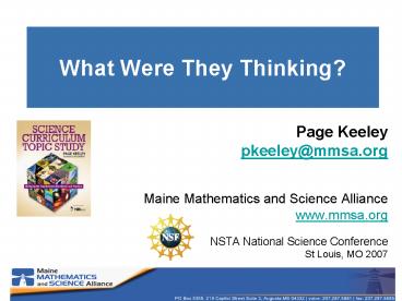 What Were They Thinking