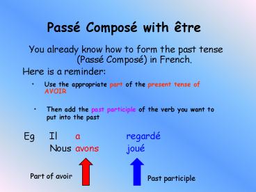 Pass Compos with tre