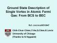 Ground State Description of Single Vortex in Atomic Fermi Gas: From BCS to BEC PowerPoint PPT Presentation
