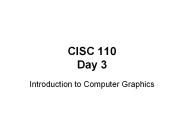 CISC 110 Day 3