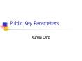 Public Key Parameters PowerPoint PPT Presentation