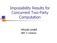Impossibility Results for Concurrent Two-Party Computation