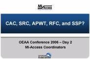 CAC, SRC, APWT, RFC, and SSP?