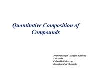 Quantitative Composition of Compounds