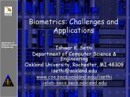 Biometrics: Challenges and Applications