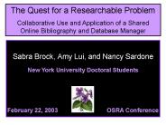 Sabra Brock, Amy Lui, and Nancy Sardone