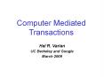 Computer Mediated Transactions Implications for economic transf PowerPoint PPT Presentation