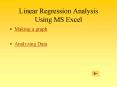 Linear Regression Analysis Using MS Excel PowerPoint PPT Presentation