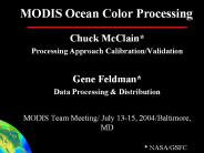 MODIS Ocean Color Processing