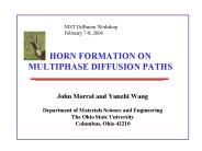 HORN FORMATION ON MULTIPHASE DIFFUSION PATHS