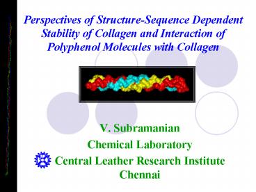 Perspectives of StructureSequence Dependent Stability of Collagen and Interaction of Polyphenol Mole