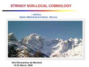 STRINGY NONLOCAL COSMOLOGY