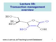 Lecture 08: Transaction management overview