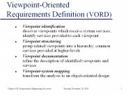 Viewpoint-Oriented Requirements Definition (VORD)