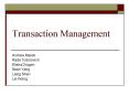 Transaction Management PowerPoint PPT Presentation