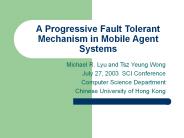 A Progressive Fault Tolerant Mechanism in Mobile Agent Systems