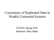 Consistency of Replicated Data in Weakly Connected Systems