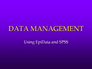 DATA MANAGEMENT