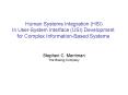 Human Systems Integration HSI PowerPoint PPT Presentation